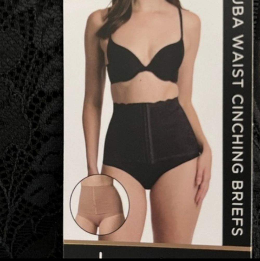 Nicole Miller Scuba Lace Shapewear High Waisted Womens S Tummy Control 2 PIECE